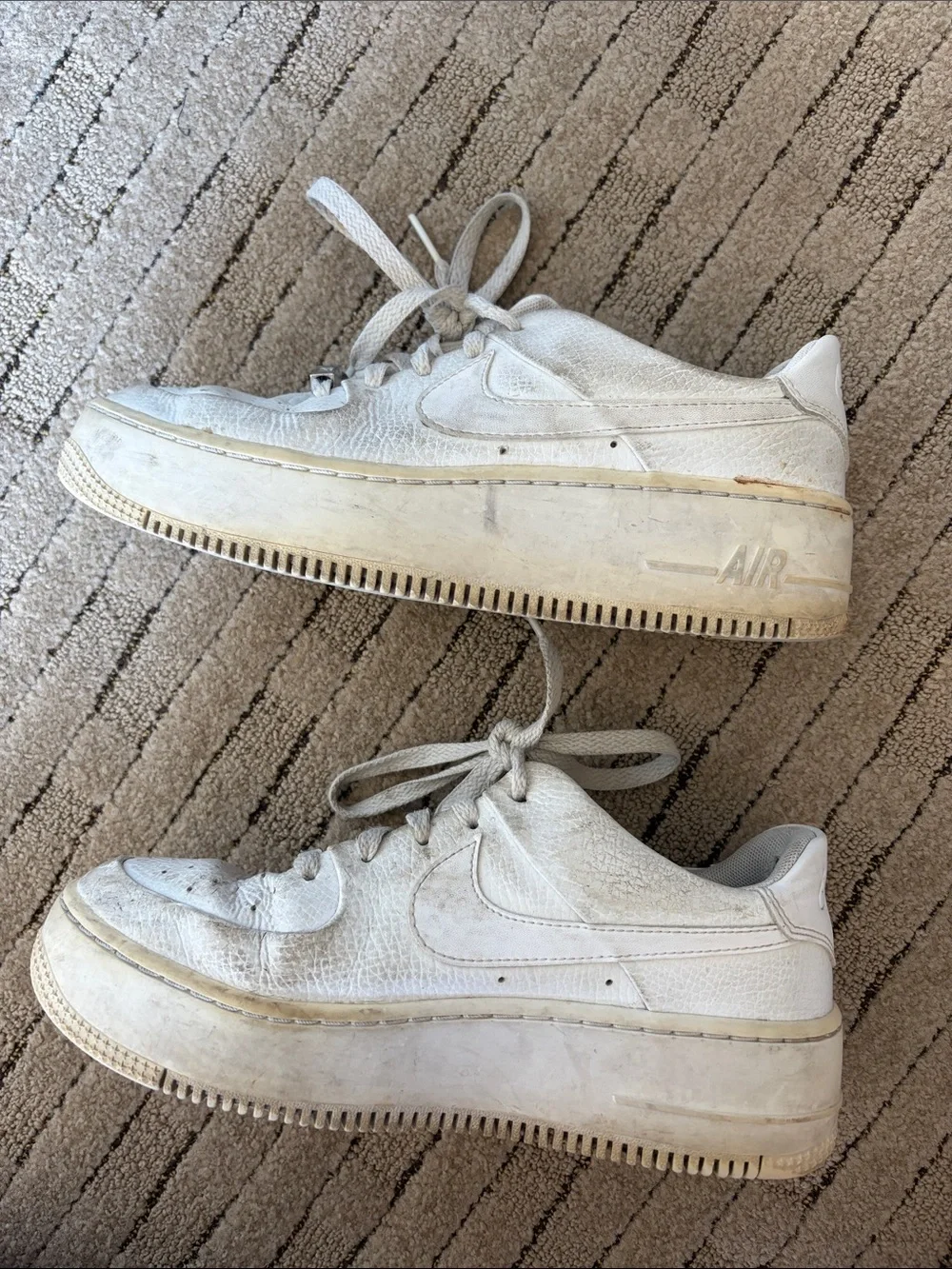 Nike White Low-Top Platform Sneakers